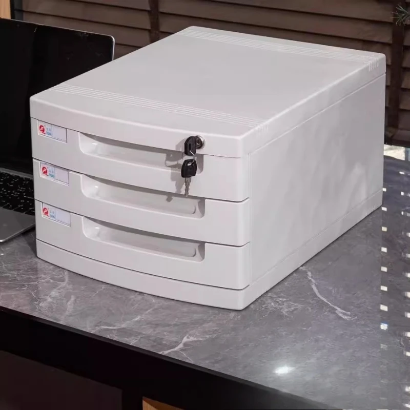 กล่องแฟ้มล็อค - ตัวจัดระเบียบเดสก์ท็อปหลายชั้น, ลิ้นชักเอกสารความจุขนาดใหญ่พร้อมช่องมองเห็น, ที่เก็บของในสํานักงาน"**