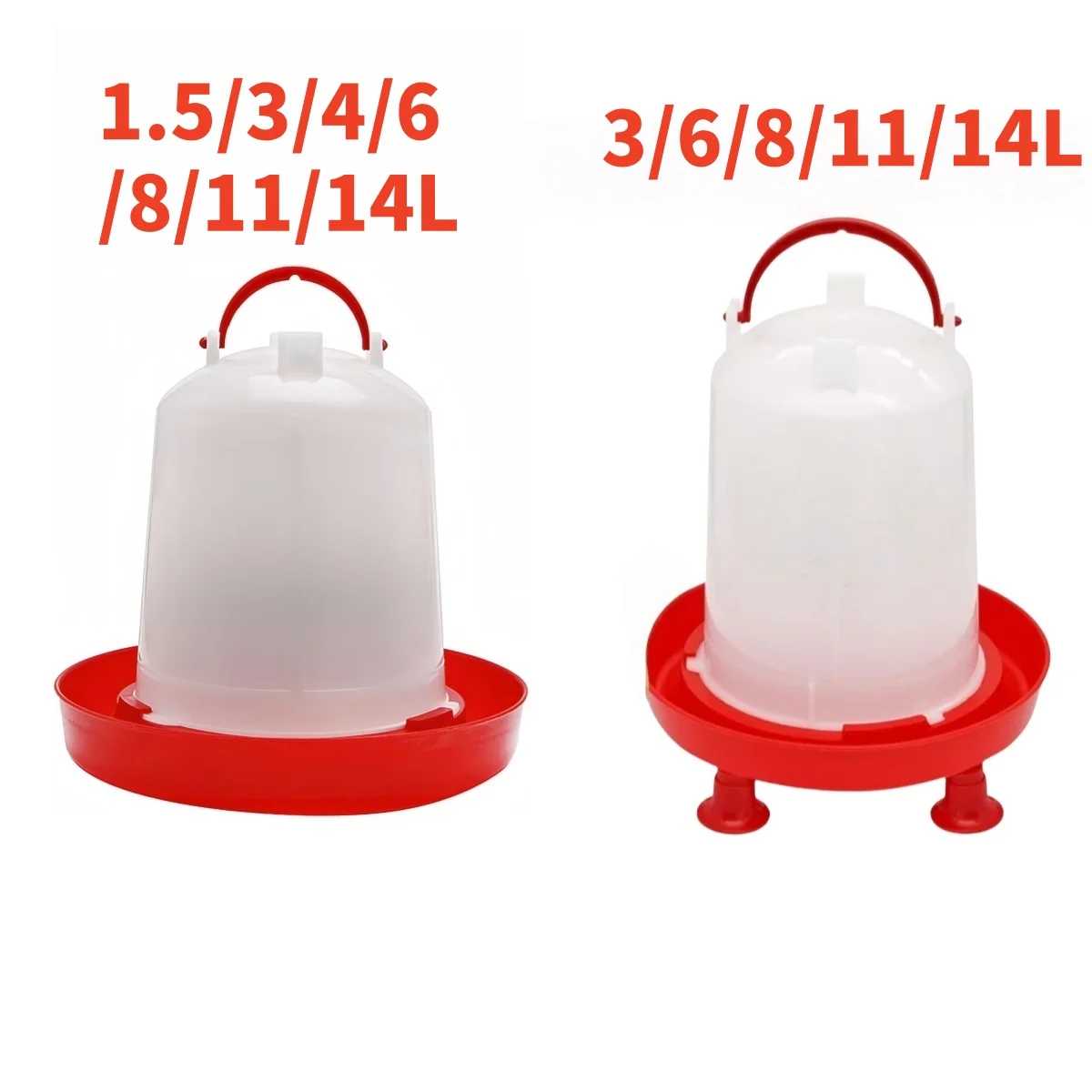 Cubo de agua automático para pollo, dispositivo de alimentación de plástico para aves de corral, gallo, gallina, suministros de riego de animales de granja, 1 ud.