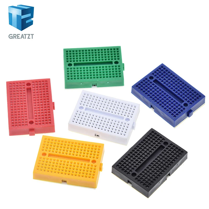 GREATZT SYB-170 Mini Solderless Prototype Breadboard 170 Tie-points 35*47*8.5mm for arduino Diy Kit
