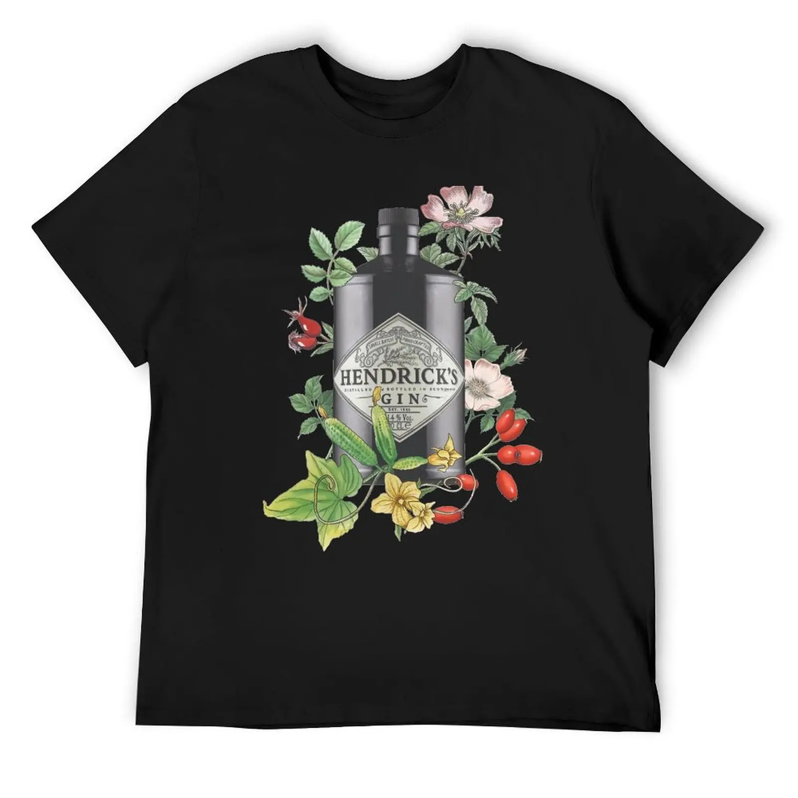 

Gin Hendricks illustration T-Shirt vintage t shirts animal prinfor boys custom t-shirts mens graphic t-shirts anime
