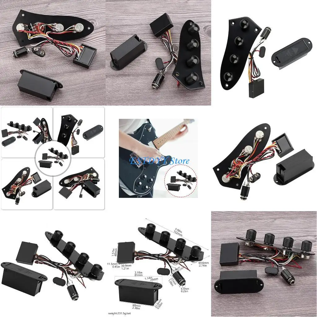 

G6DE Electric Guitar Prewired Loaded Guitar Control Plate with Wiring Harness