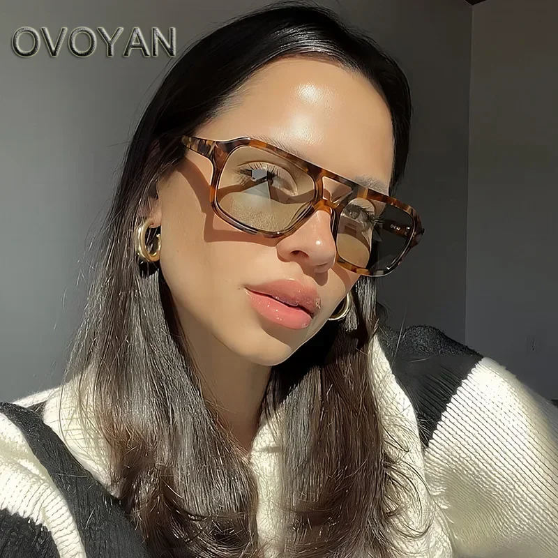 

2024 Double Beam Polygon Sunglasses Women Square Vintage Eyewear Women/Men Fashion Simple Brand Glasses Female Gafas De Sol