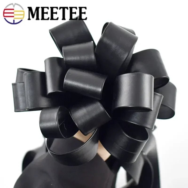 5Meters 3-50mm PU Leather Cord Necklace Soft Ribbon Webbings Decoration String Rope DIY Sewing Craft Accessories