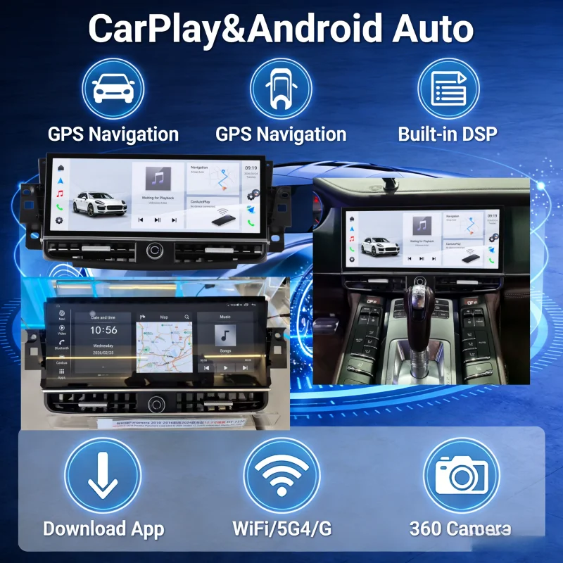 For Porsche Panamera 2010-2016 Upgraded Interactive 12.3” Screen Intelligent System Navigation GPS Car Multimedia Player CarPlay