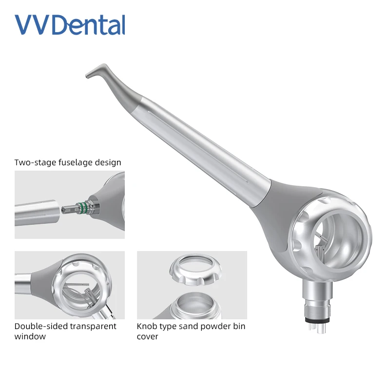 VVDental Dental Air Water Prophy Jet Polisher Bicarbonate Spray for Oral Hygiene Teeth Surface Cleaning Dentist Working Instrume