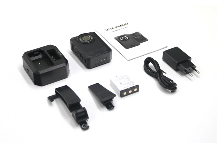 Interruptor de palanca 4K OEM personalizable, grabación 17H, cámara corporal analógica, tarjeta de memoria de visión nocturna, micrófono incorporado H.264/265 IP68