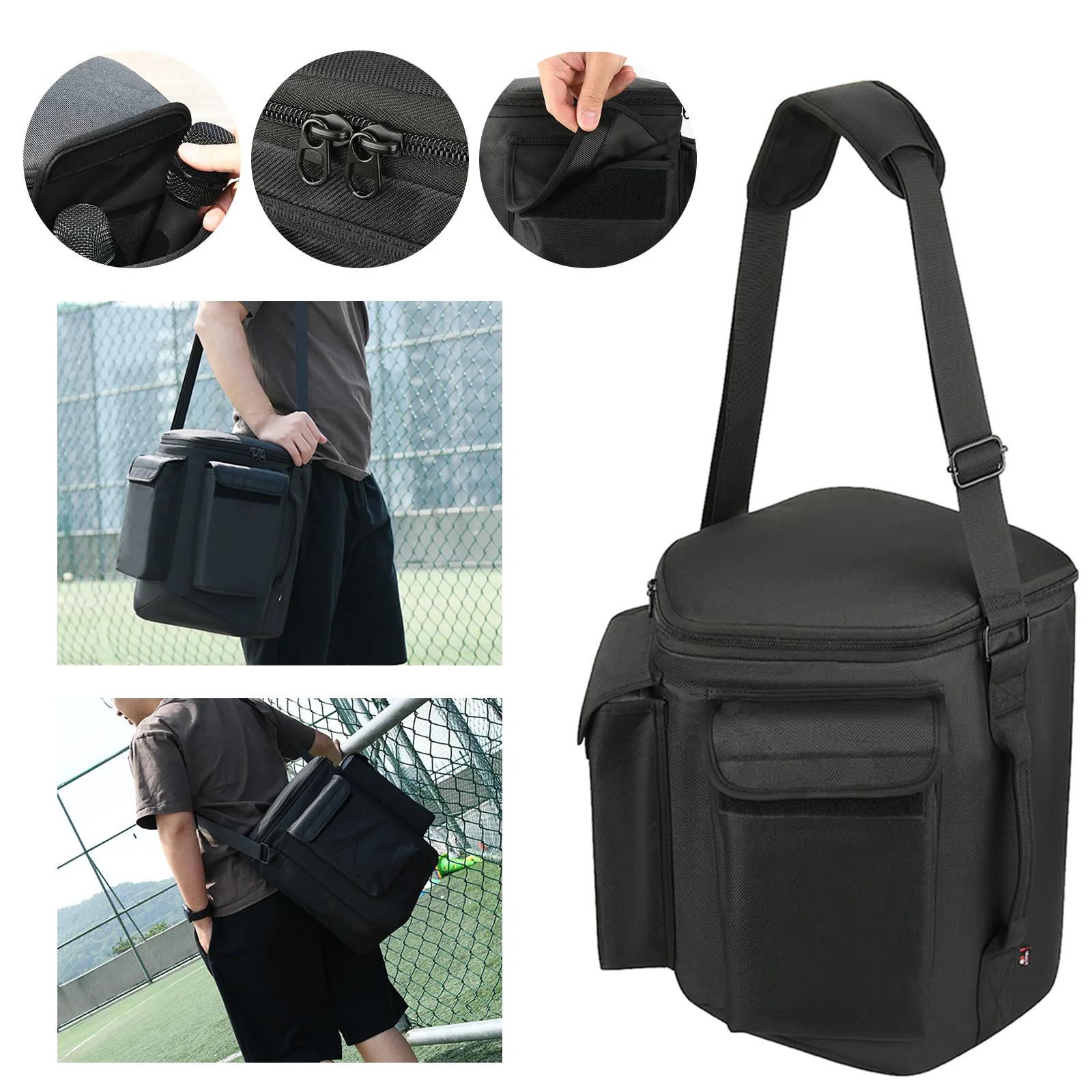 Travel Carrying Case Shockproof Organizer Bag Anti-Drop with Handle&Shoulder Strap&Accessory Pocket for Bose S1 Pro+/S1 Pro view 3