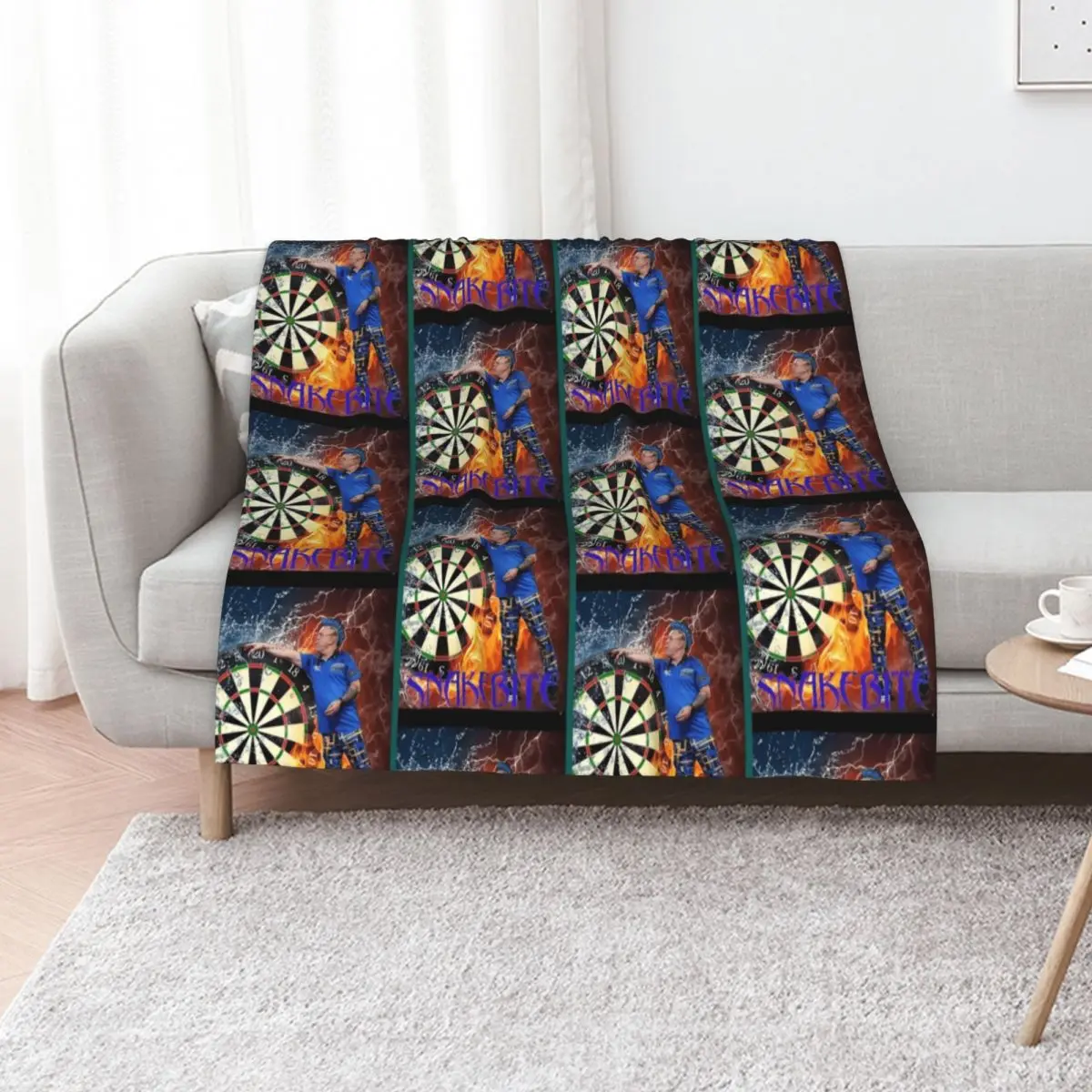 Peter Wright Snakebite Graphic Throw Blanket Luxury Throw Bed linens Retros Stuffeds Soft Big Decorative Throw Blankets