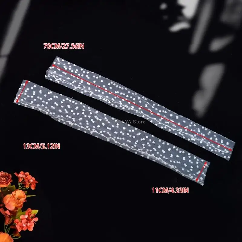  Long Sleeve Fingerless Heart White Gloves for Women and Girl Party Supply