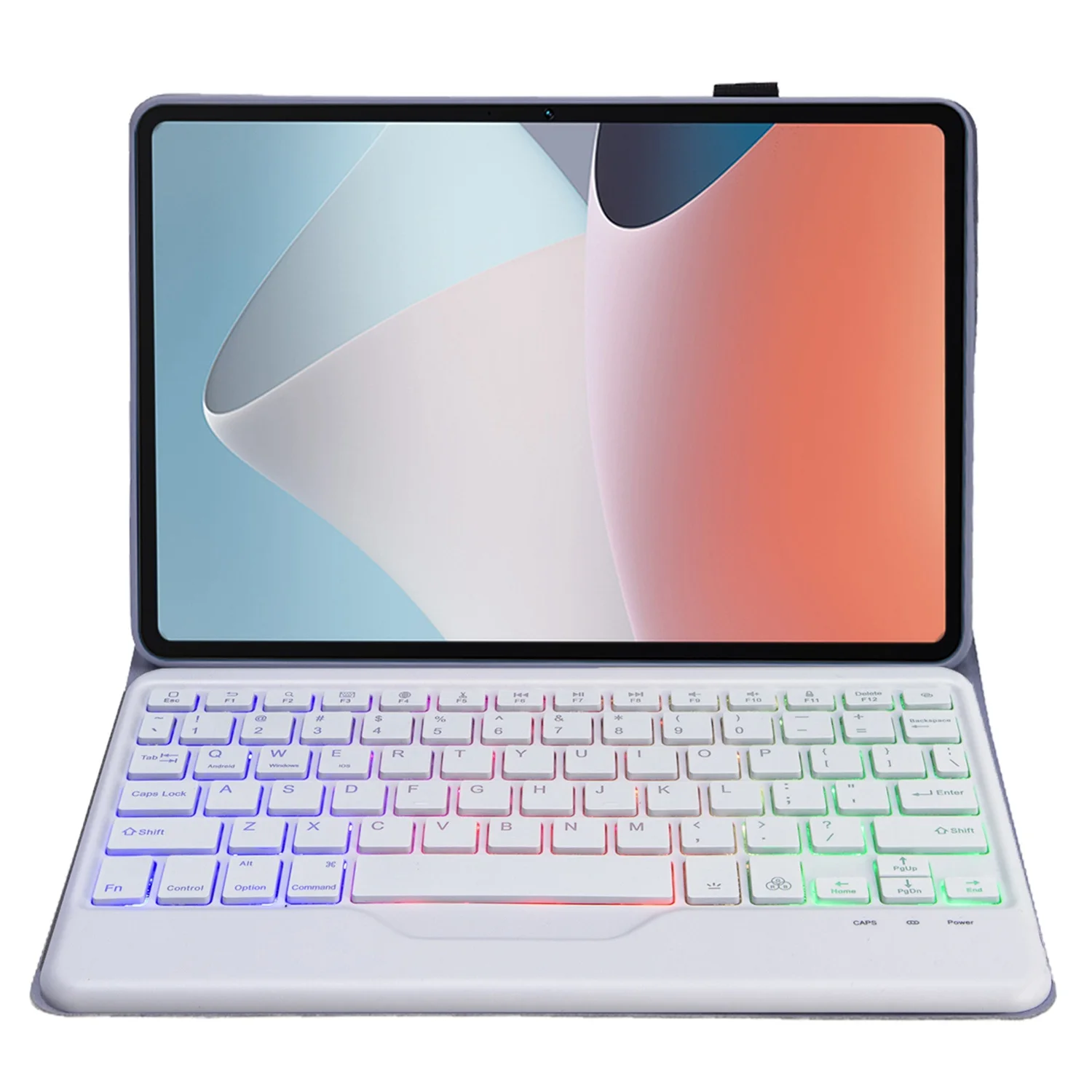 For Oppo Pad Air 10.4-inch PU Leather+TPU Protective Case with 3-Color Backlit Bluetooth Keyboard