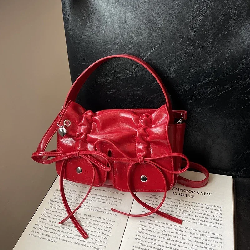 

Casual Solid Interior Compartment Shoulder Bags Wrinkled Flap Pocket 2024 Hot Sale Bags for Women Zipper Pu Women's Handbags