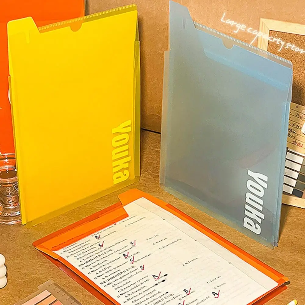 

Portable A4 File Bag Dual Use Waterproof File Folder Lightweight Transparent Writing Board School Office