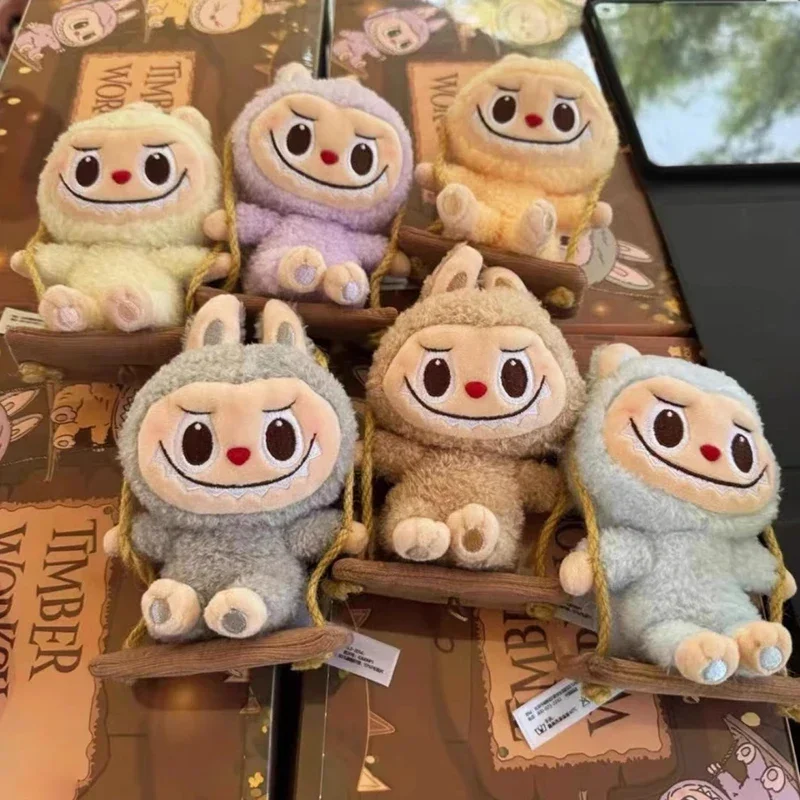 

Labubu Woodworking Workshop Series Anime Figure Blind Box Swing Mysterious Box Plush Pendant Series Children Birthday Gifts
