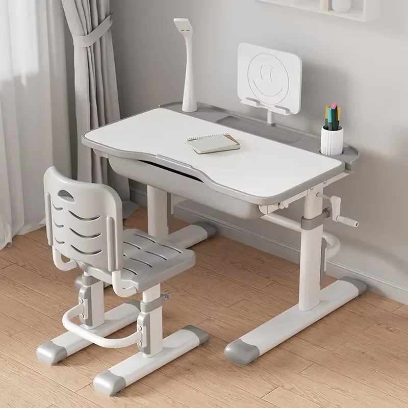 Children's Study Desk Primary School Students' Writing Homework Desk Household Simple Kids' Desk Chair Adjustable Height