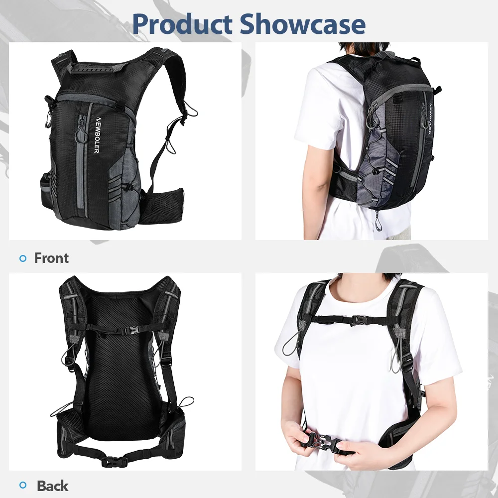 NEWBOLER Outdoor Wasserabweisende Sporttasche Radfahren Trinkrucksack Reisen Wandern Klettern MTB Rennrad Rucksack – Detail 16