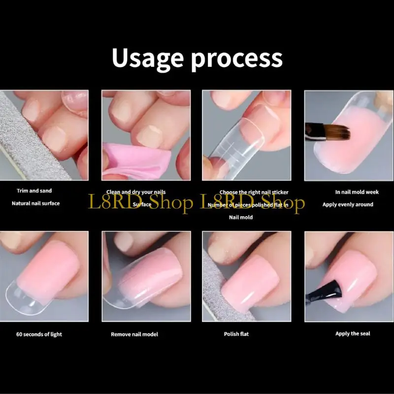 L8RD Quick Extension Molds Featuring Measurement Scale Gel and Toenails Ex