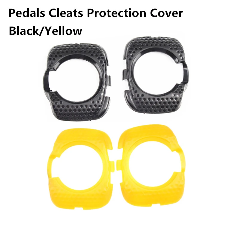 Par de chuteiras de pedais para bicicleta, capa de proteção para speedplay zero j e l sports, preto e amarelo, 1 par