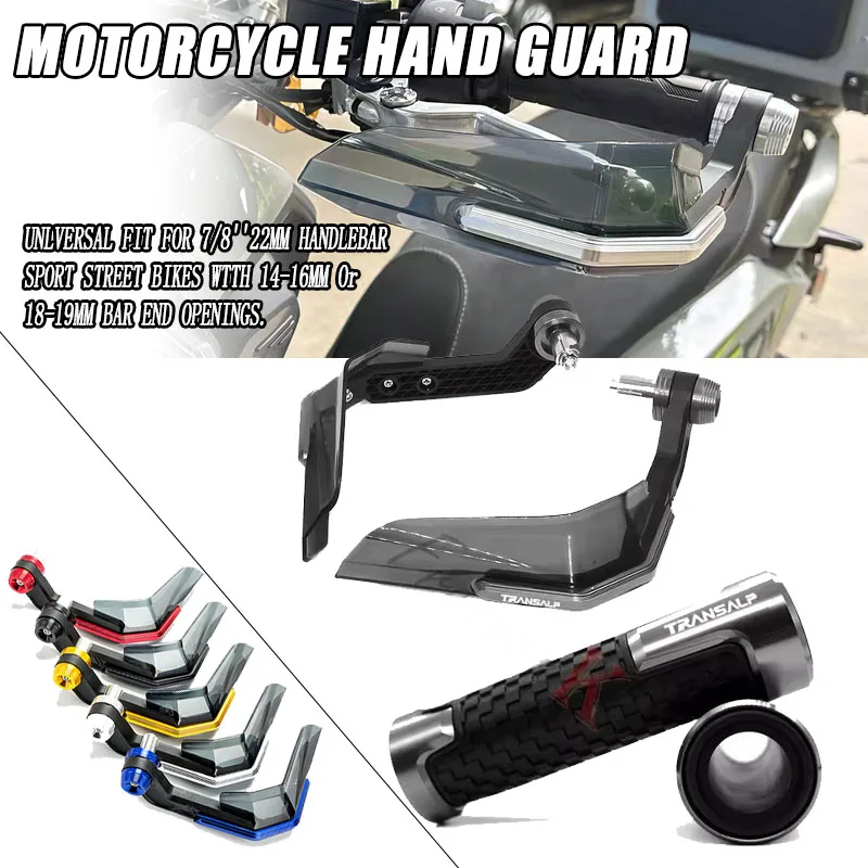 For  TRANSALP 600 650 700 XLV TRANSALP Motorcycle Handgrip Handle With Cover Carbon Fiber Windshield Handguard