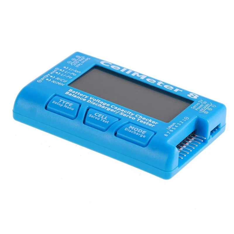 RC Cellmeter8 1S-8S Battery Capacity Voltage Test Meter For Lipo Li-Lon Nimh Meter Durable Easy Install