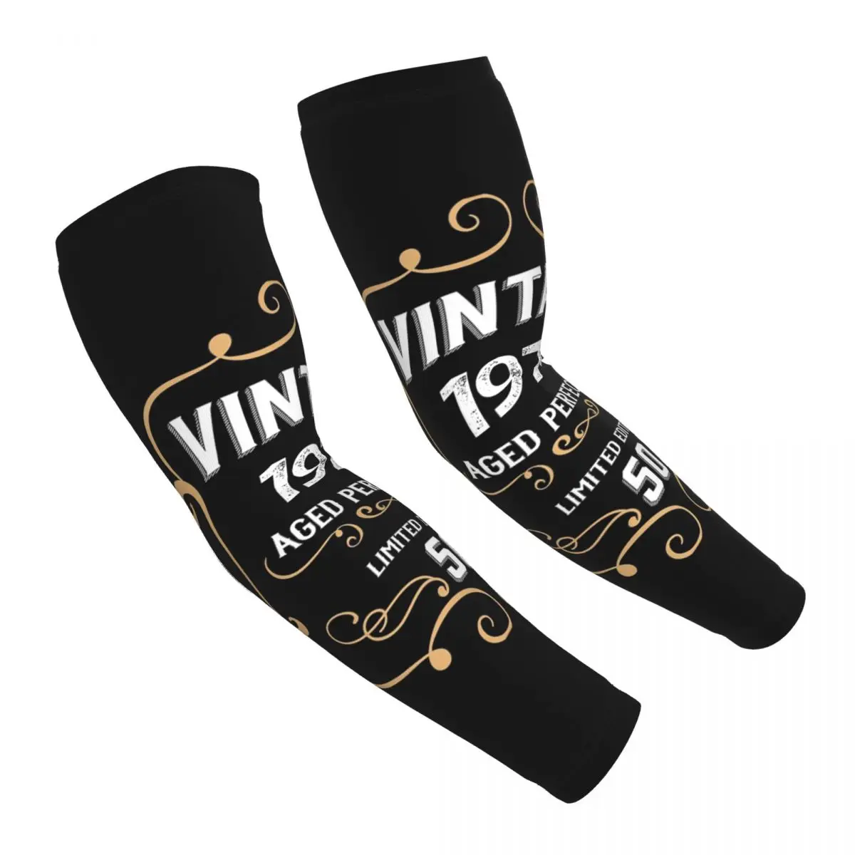 50th عيد ميلاد خمر 1974 الذين تتراوح أعمارهم بين الكمال هدية أكمام أذرع تبريد الرجال النساء الشمس الأشعة فوق البنفسجية حماية الوشم التستر الرياضة التبريد الدراجات #1