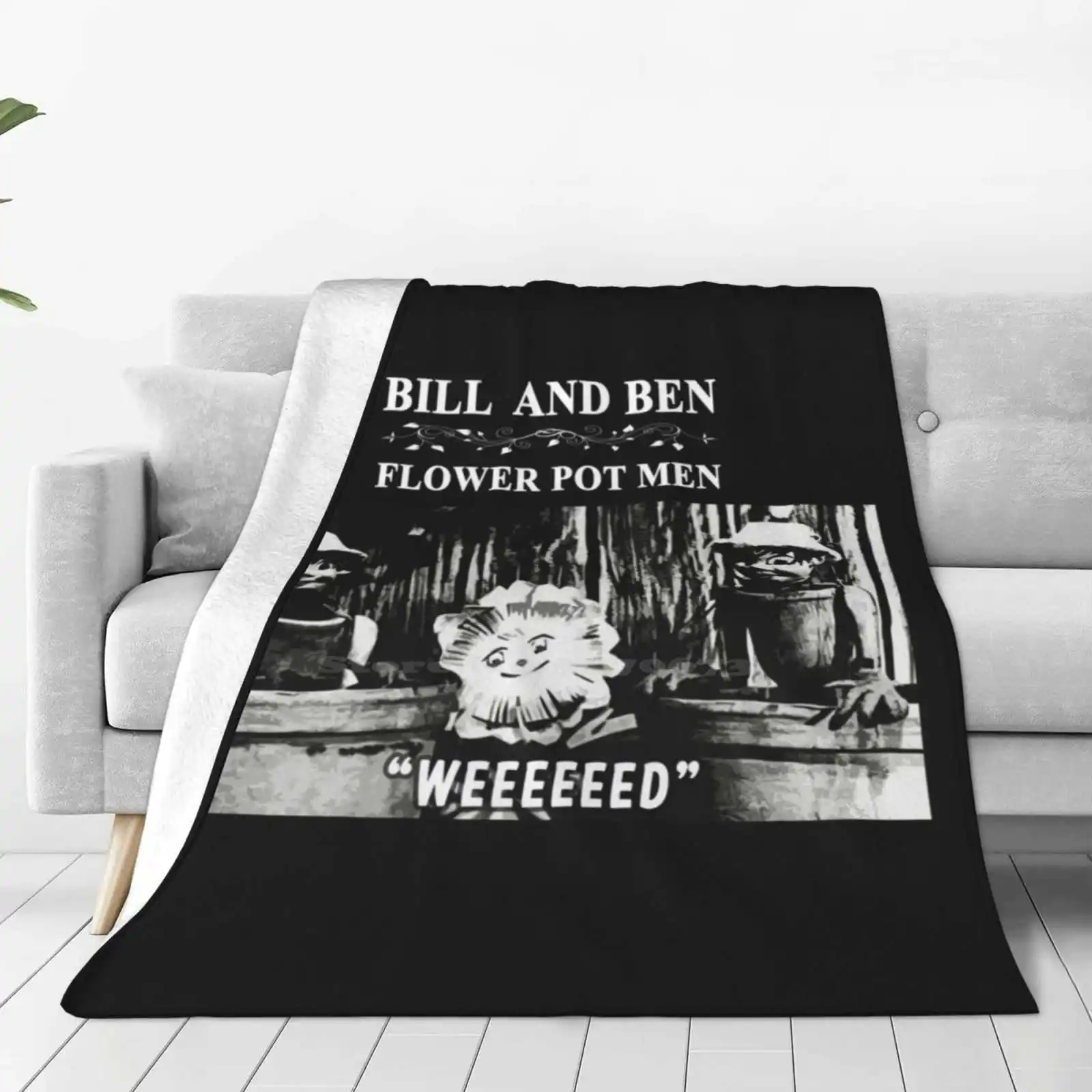 Bill And Ben Fashion Soft Warm Throw Blanket Bill And Ben Flower Pot Men Flowerpot 50S 60S Fifties Sixties Animation Childrens