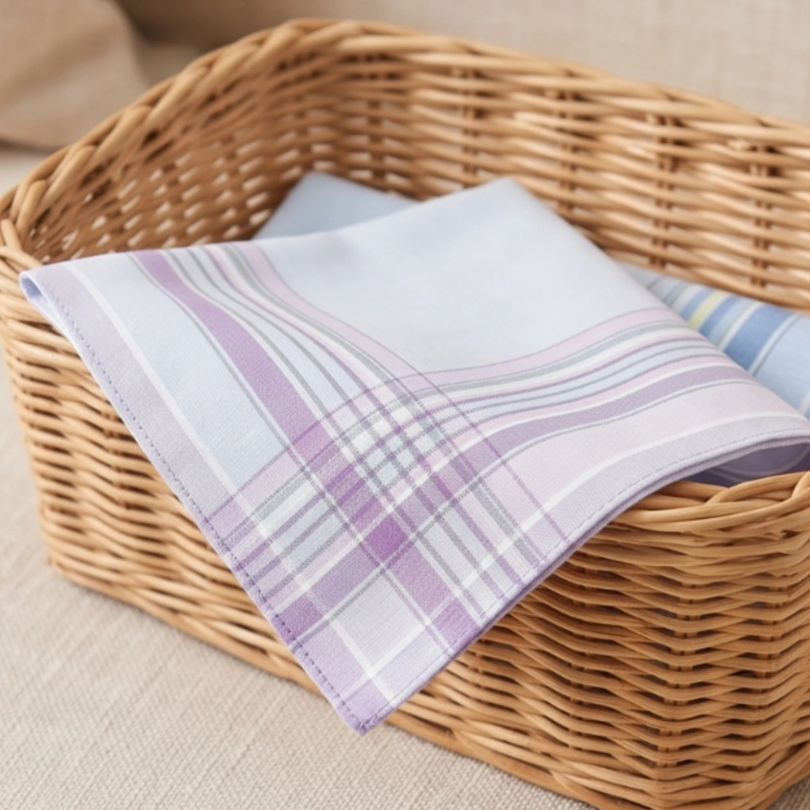 9-pieces-cotton-handkerchief-absorbent-handkerchief-with-stripe-detailing-handkerchiefs-lightweight-pocket-square-soft