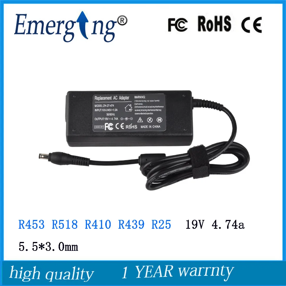 19V 4.74A 5.5*3.0mm Charger AC Laptop Adapter supply For Samsung R453 R518 R410 R439 R25