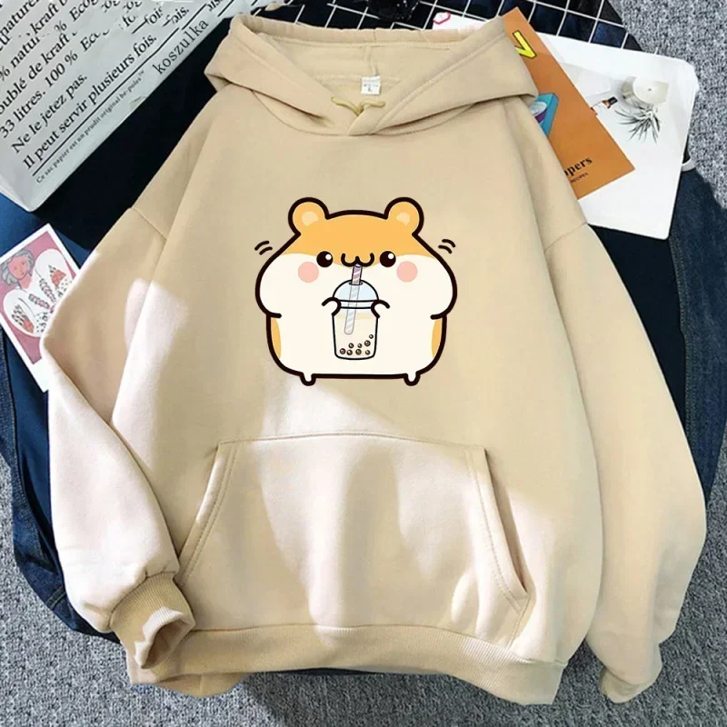 

Hamster Cartoon Pattern Youthful Fashion Paired with Street Style Sports Women's Clothing Casual Hoodie