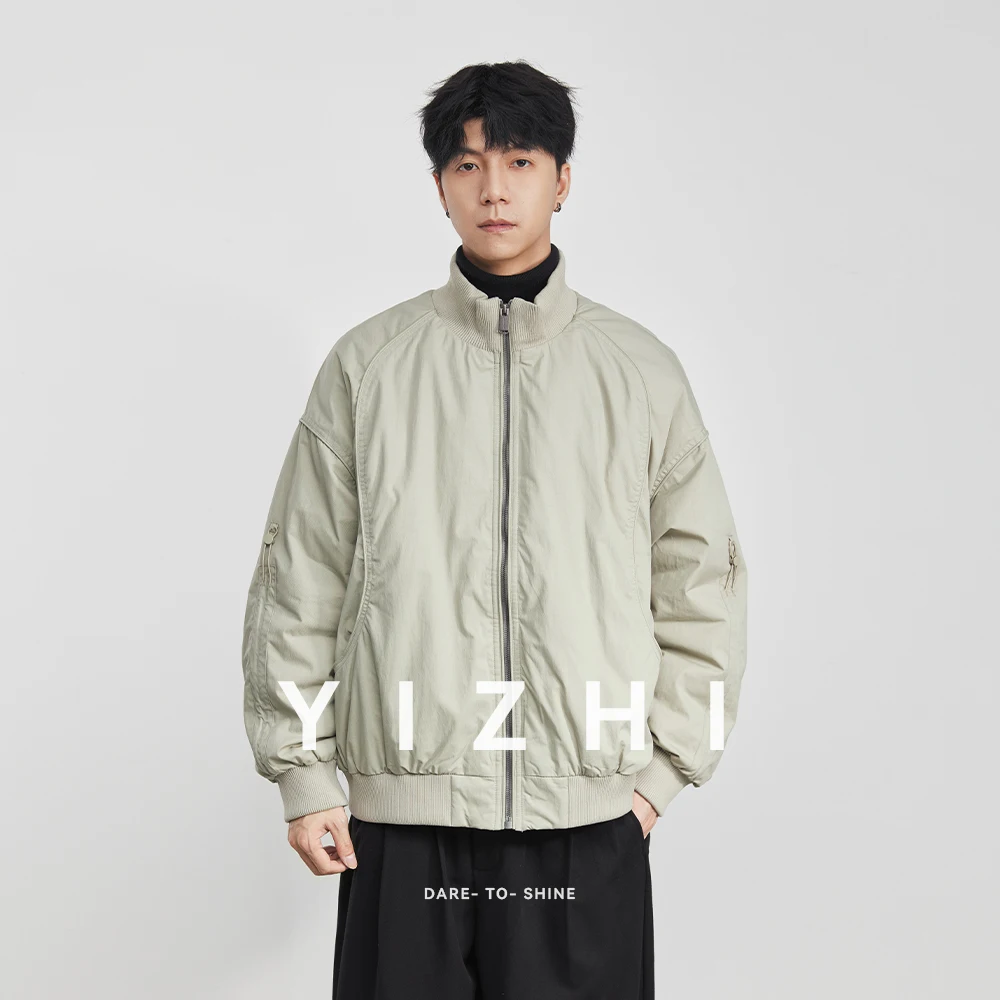 الأمريكية الرجعية الوقوف طوق الرجال أسفل سترة 2025 شتاء جديد الأبيض بطة أسفل الدافئة معطف عصري سترة الرجال بلايز