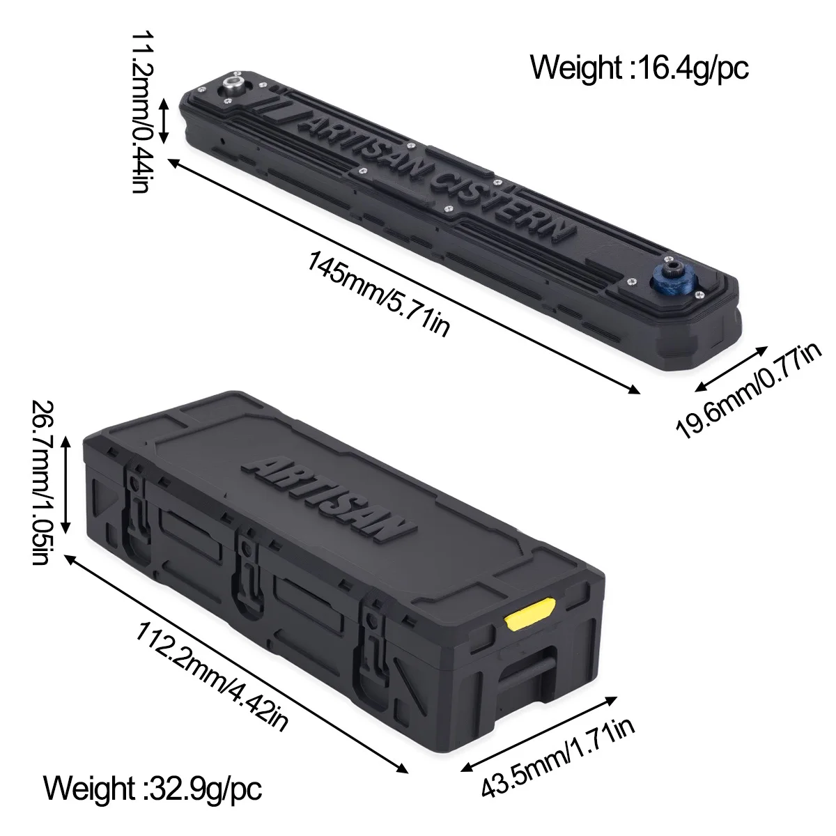 Nylon Roof Suitcase Decoration Box for 1/10 RC Crawler Car Traxxas TRX4 TRX6 RC4W SCX10 90046 Parts