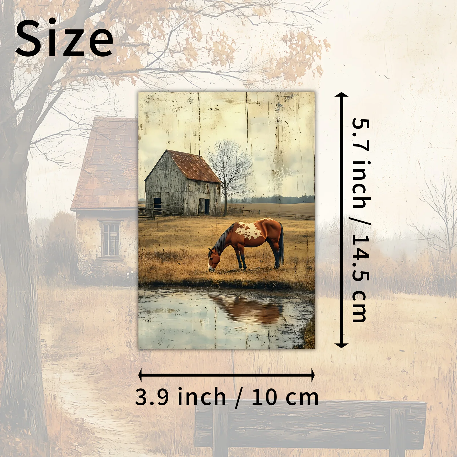 20pcs autumn farm animal style postcards, suitable as materials for garbage diaries, scrapbooks, and handmade cards