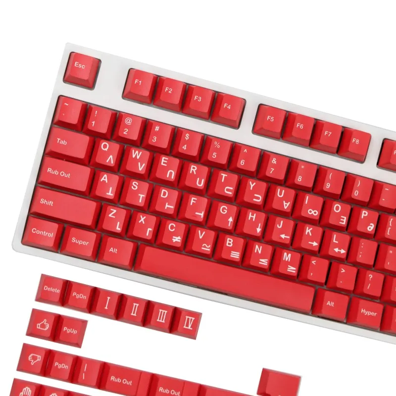 142 Keys GMK Crimson Cadet Keycaps Cherry Profile PBT Dye Sublimation Mechanical Keyboard Keycap For MX Switch 1.75U Shift ISO