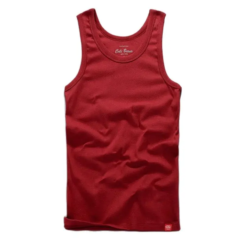 2023 Männer Sommer mode Japan Stil Baumwolle einfarbig Rundhals ausschnitt ärmellose Sport lauf weste männlich lässig Minimalismus Tanktops