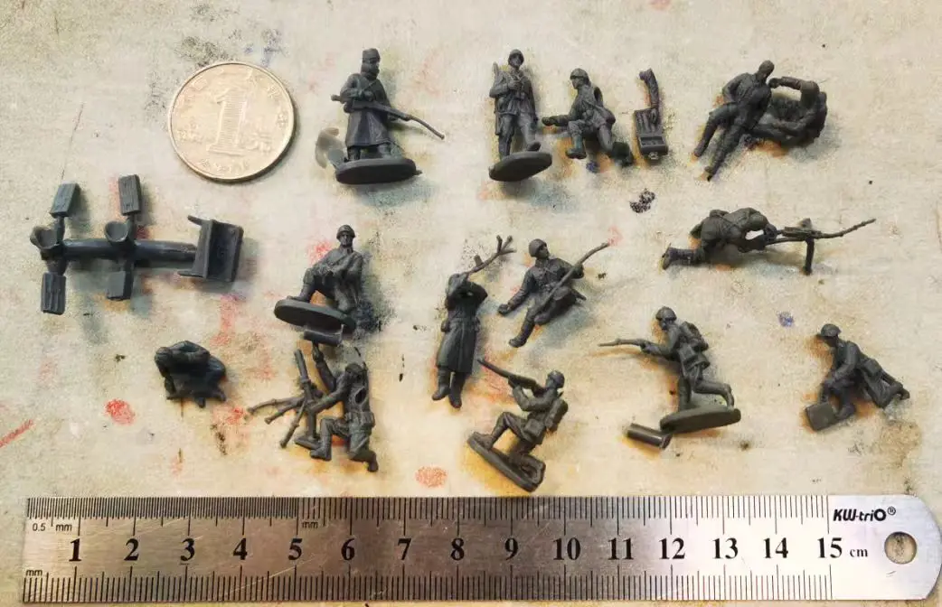Miniature pvc  model  italy infantry  soldier s 14pcs/set