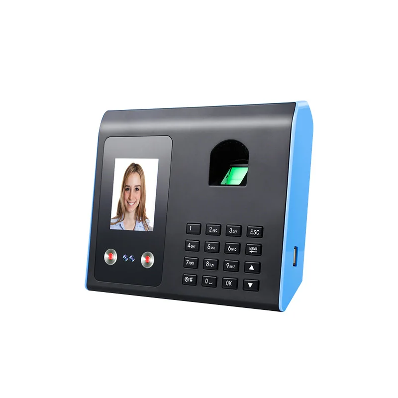 

Attendance Machine Black Grey Color Screen 25 Foreign Languages Display Hand Fingerprint Sign-in Report Pin Support Finger&face