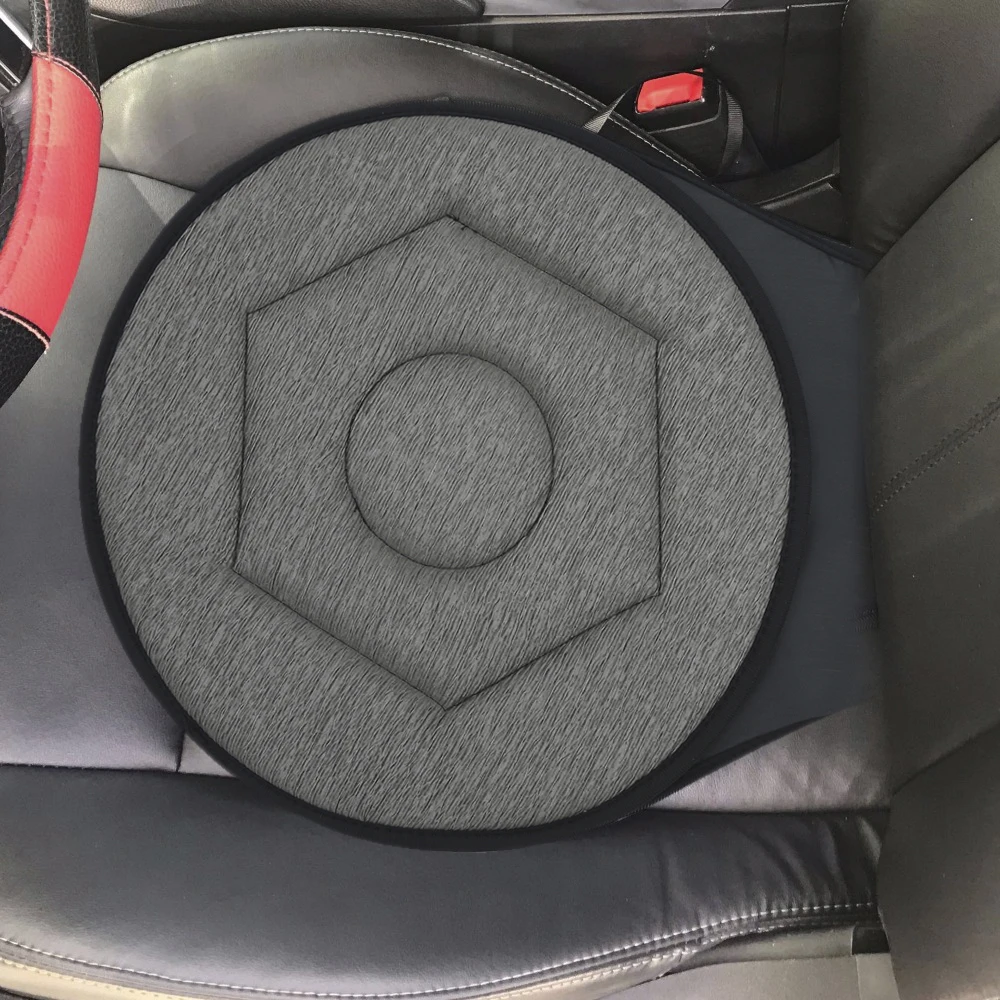 Car Seat Cushion Rotating Car Seat Pad Anti-slip Universal Mobility Aid Chair Seat Breathable Pad for Vehicle Car Seat Cushion