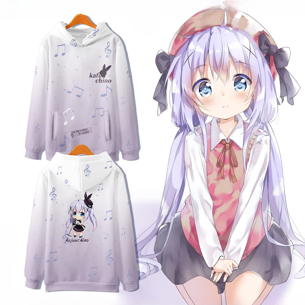 

Anime Is The Order A Rabbit Kafuu Chino Cosplay Hoodie Women Men Harajuku Sweatshirt Streetwear Hip Hop Pullover Hooded Jacket