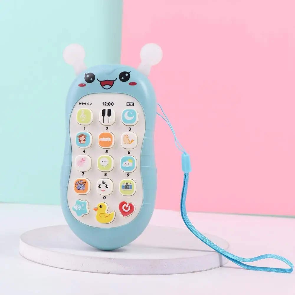 Simulation Phone Electronic Baby Cell Phone Toy Electronic Voice Toy Phones Musical Toys Safe Teether Control Music Sleeping Toy