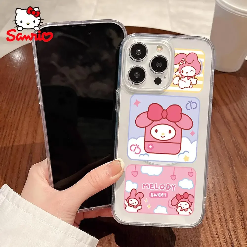 Чехол Sanrio Kt для iPhone, защита от падения, чехол для iPhone 16/15/14/13/12/11 для девочек, чехлы для Iphone Kitty Cat, модные аксессуары, игрушки