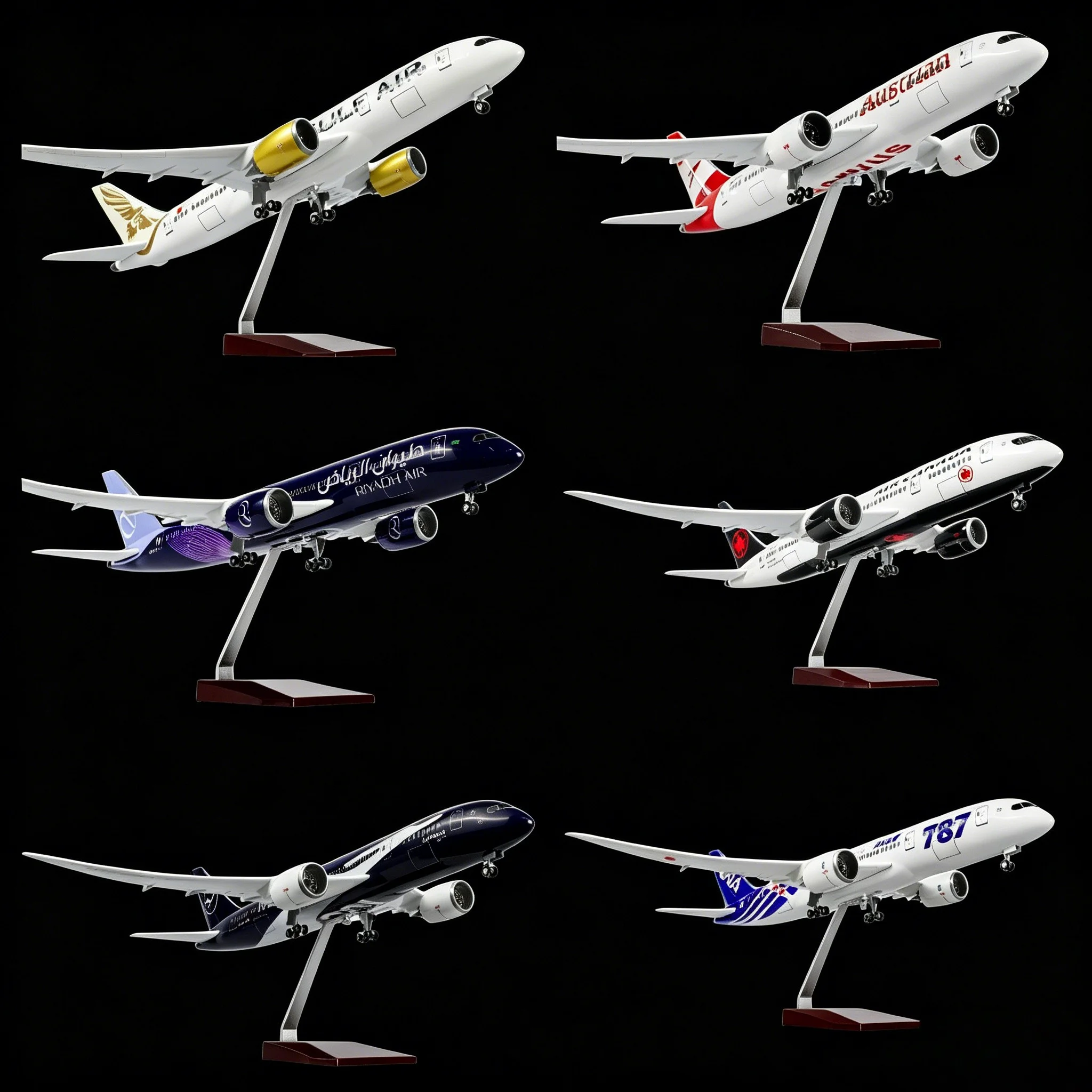 

1/130 Large B787 Airplane Model Kits (18.5in L) Resin Plane Model with Stand for Adult Aviation Enthusiast Gift or Collectible