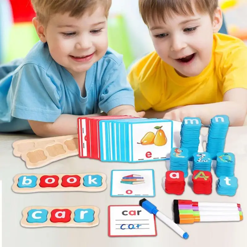 Jeu d'orthographe et de lettres assorties pour enfant, jouet d'apprentissage précoce