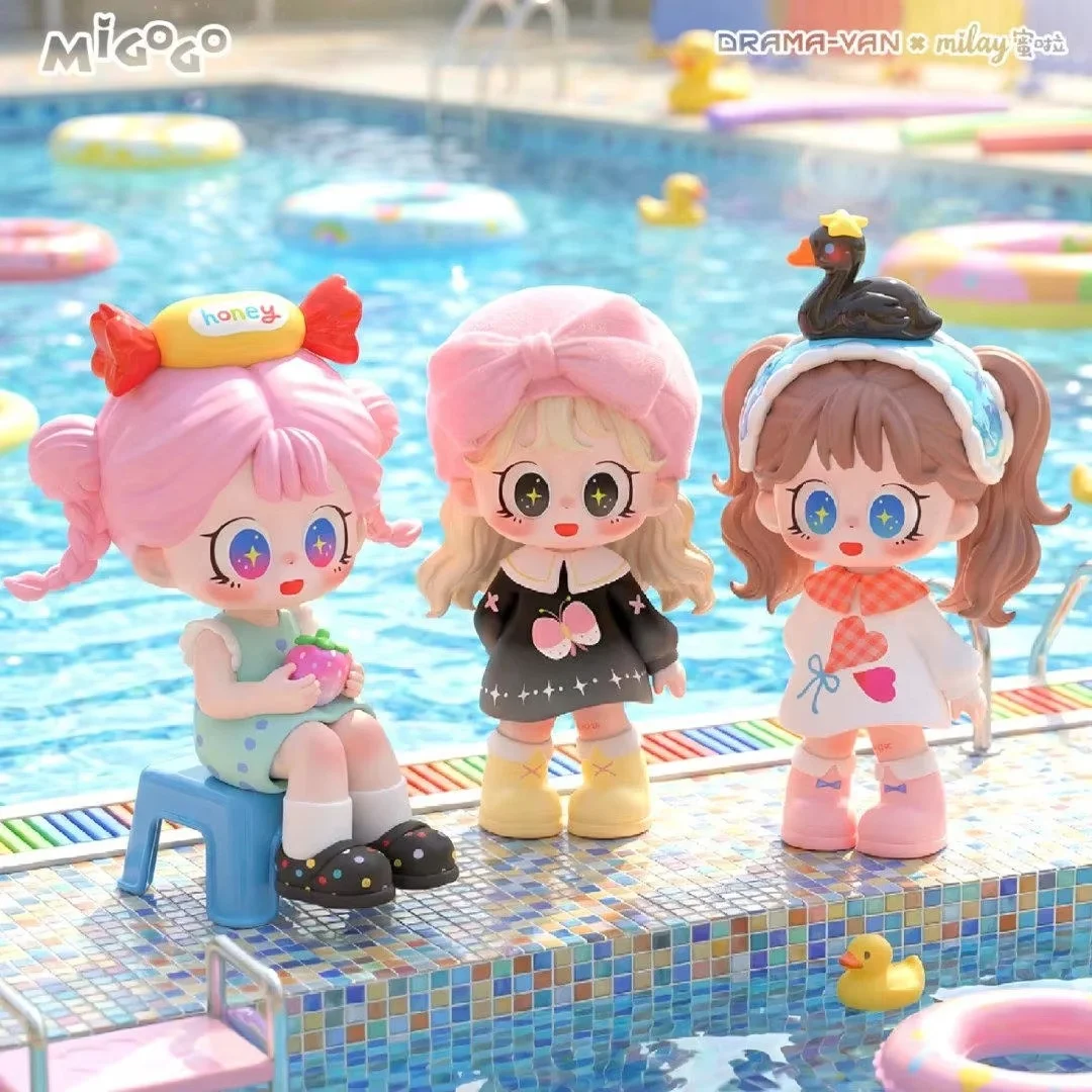 

Мини-фигурка MiGoGo Blind Box: милая девочка, кавайный трендовый аксессуар для игр, очаровательное украшение для рабочего стола, подарок для девочек и любителей аниме