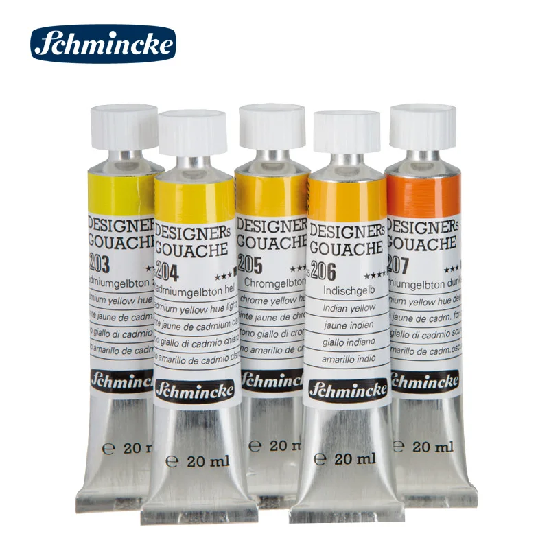 Germany Schmincke Designer Gouache Paint Tube 20ml Opaque Gouache Paint Professional Artist 48 Colors Drawing Art Supplies Cute