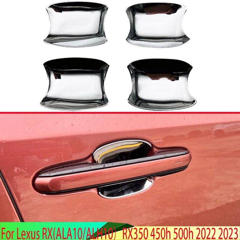 For Lexus RX(ALA10/ALH10）RX350 450h 500h 2022 2023 ABS Chrome Door Handle Bowl Cover Cup Cavity Trim Molding Garnish