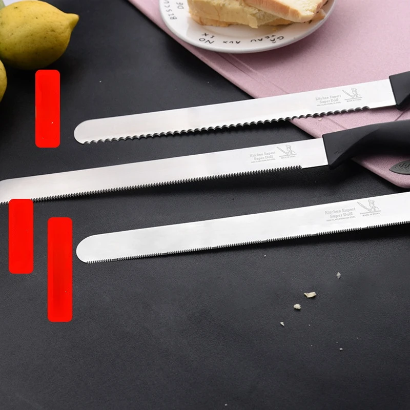 10/12 Inch Best Serrated Bread Knife Cake Cutting Knife Long Baguette Cutter Stainless Steel Loaf/Bread Slicer/Slicing