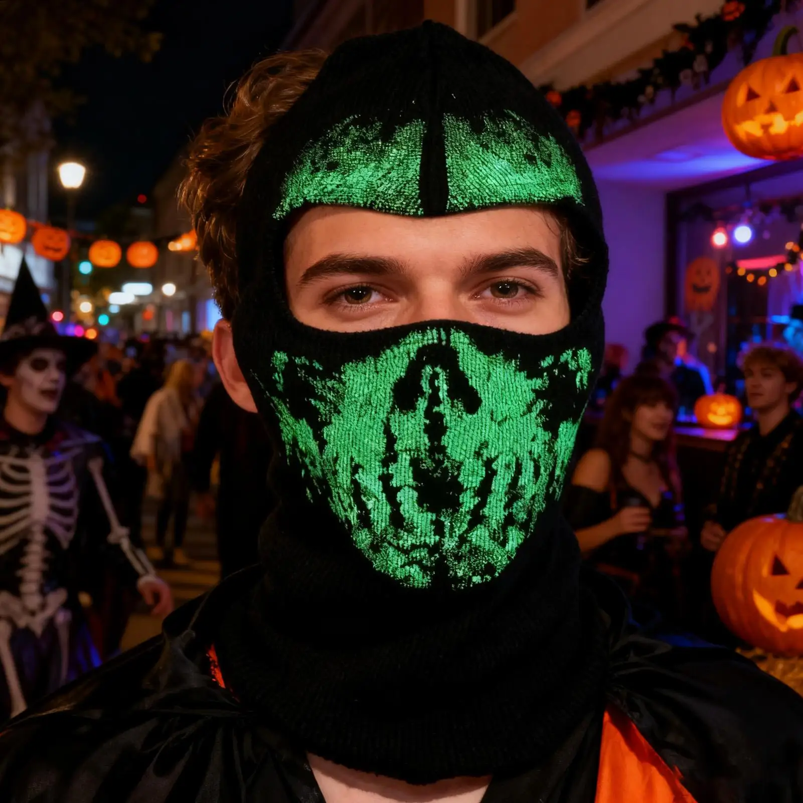 

Лыжный чехол для лица для мужчин, капюшон с черепом на Хэллоуин, светящийся, светящийся, для холодной погоды, лыжный чехол для лица для бега, велосипедистов, женщин, косплей