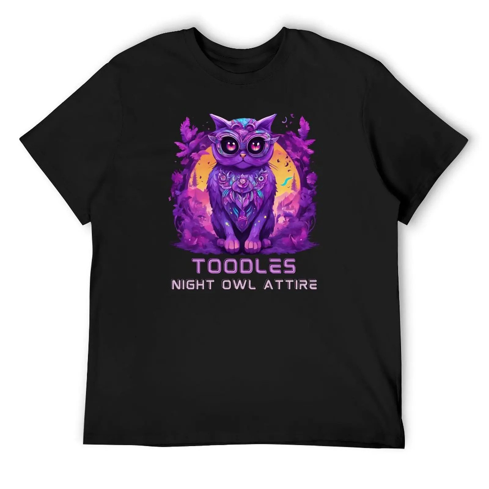 toodles night owl attire T-Shirt anime t shirts cotton graphic tees man clothes mens workout shirts