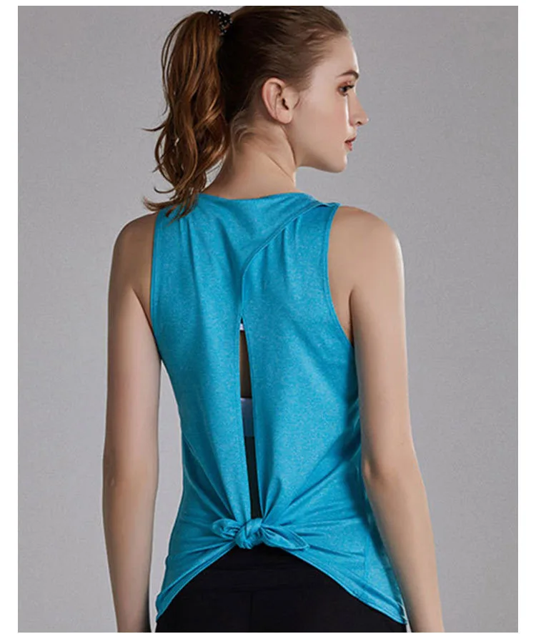 Sports Vest Women Quick-drying Running Bodysuit Sleeveless Yoga Clothes Beautiful Back and Outerwear Blouse Loose and Slim