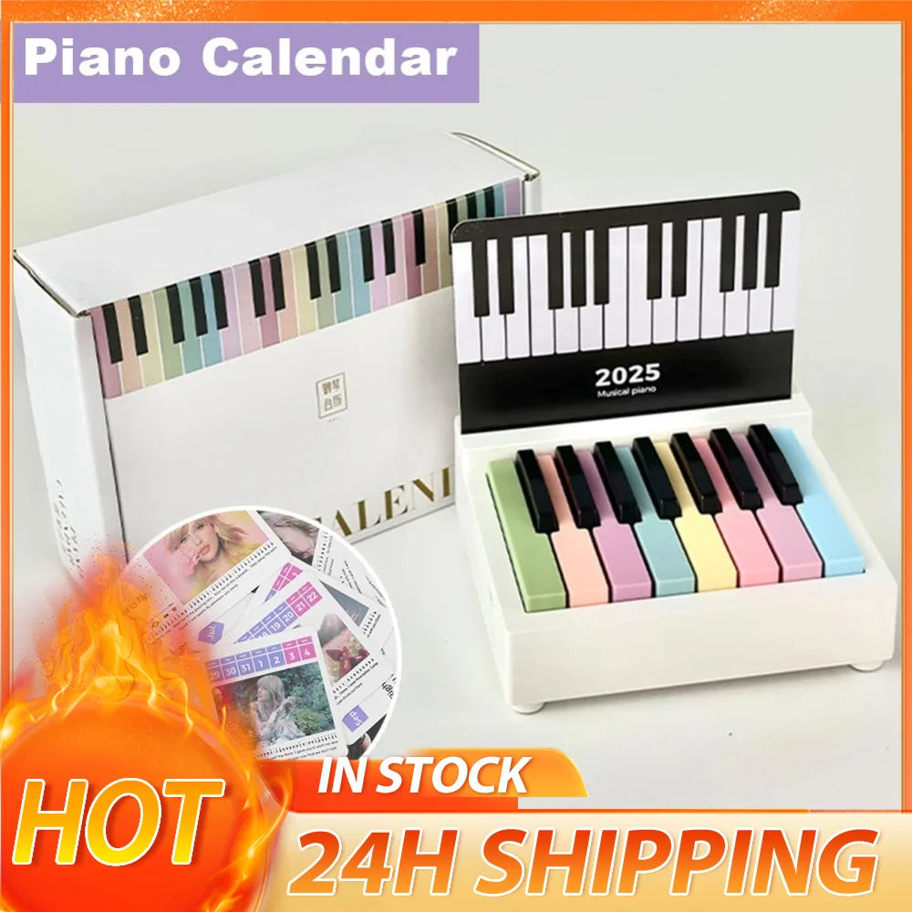 Taylor Piano-Kalender 2025, Musikblätter, Spielzeug, spielbarer Mini-Klavierkalender mit 27 Musikkalenderkarten, 52 Lieder, Geschenk für Fans