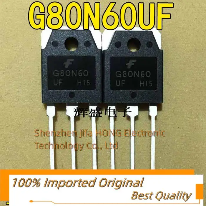 10PCS/Lot  SGH80N60UF G80N60UF 80A 600V TO-3P Imported Original Best Quality